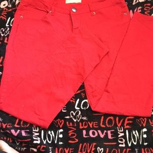 Red jeans